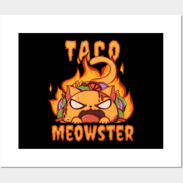 taco meowster Wall Art by Kuchisabishii